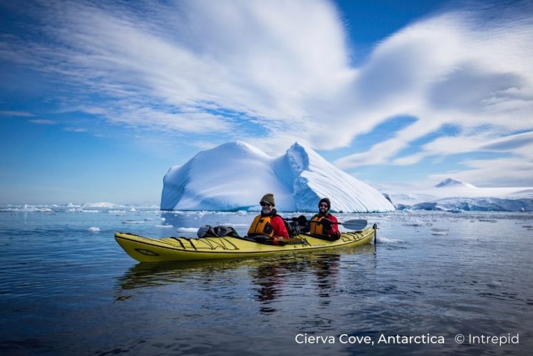 Intrepid Travel-Peregrine Adventures-Antarctica_2020-21_Cierva Cove_Kayakers_118