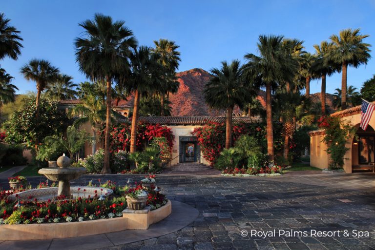The exterior of Royal Palms Resort in Phoenix Arizona