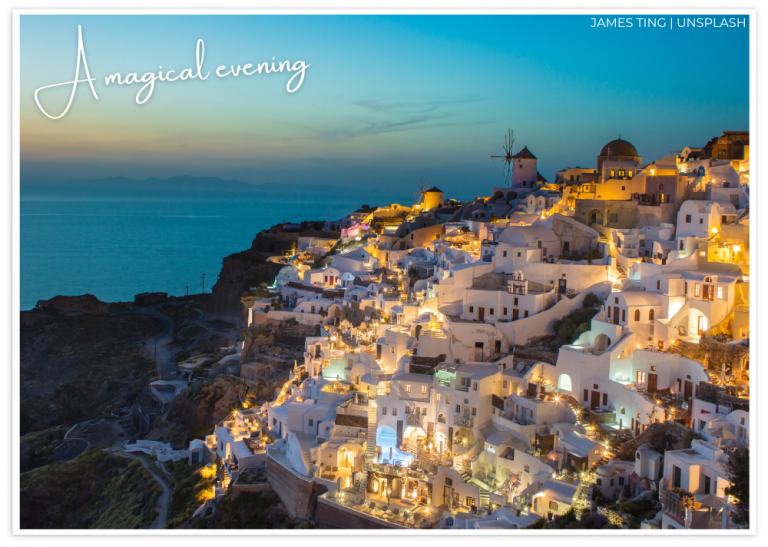 Santorini lights Greece Feature SeptOct Issue 12 30Aug22