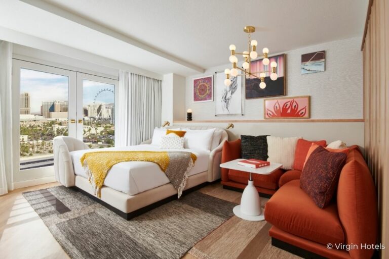 Bed, sofa, Las Vegas - Virgin Hotels 21Dec22