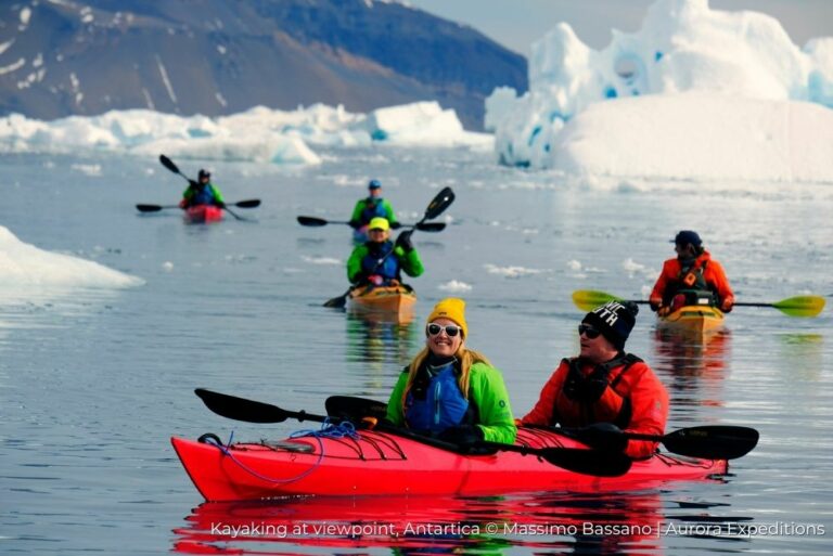 Kayaking at viewpoint, Antartica Aurora Expeditions 13Dec22