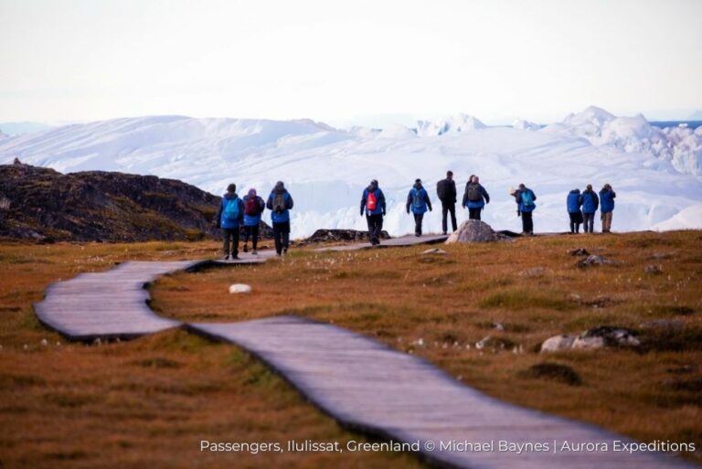 Passenger at Ilulissat, Greenland Aurora Expeditions 13Dec22 (2)