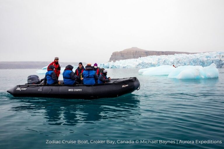 Zodiac Cruise Boat, Croker Bay, Canada Aurora Expeditions 13Dec22