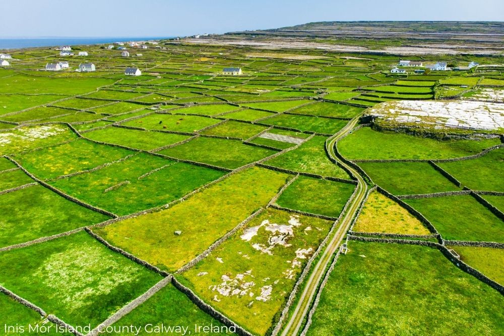 Oscars blog Inis Mor Island green countryside aerial 06Mar23