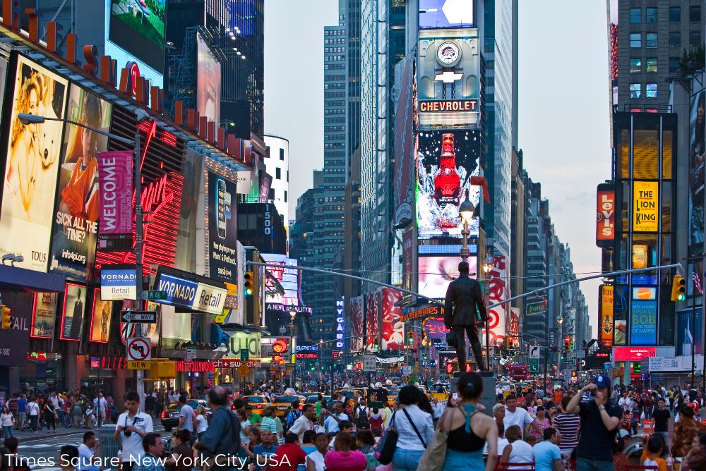 Oscars blog Times Square New York City skyline, USA 06Mar23