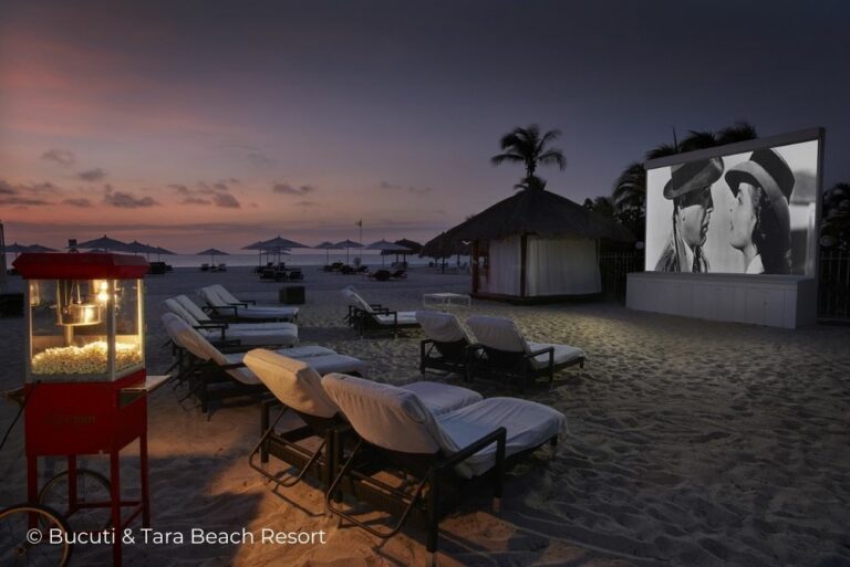 Bucuti Beach Resort outdoor cinema 25Apr23