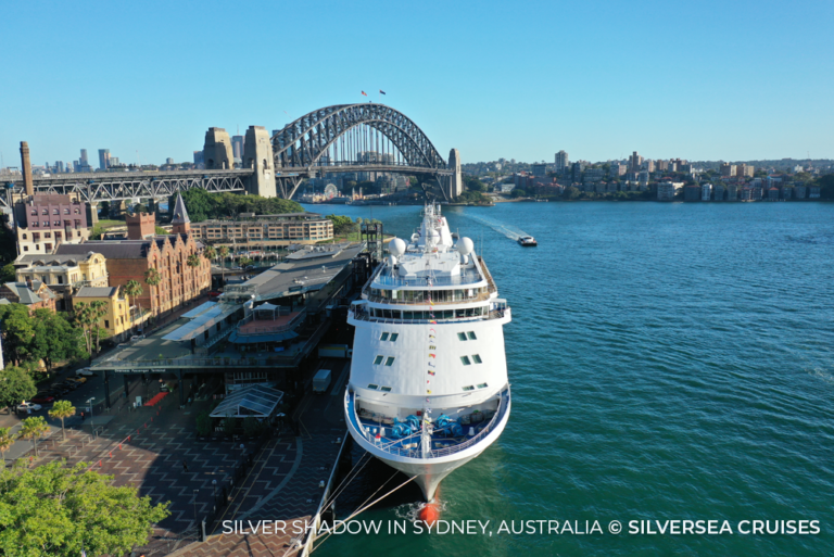 Silver Shadow, Sydney cc Silversea Cruises 13Apr23