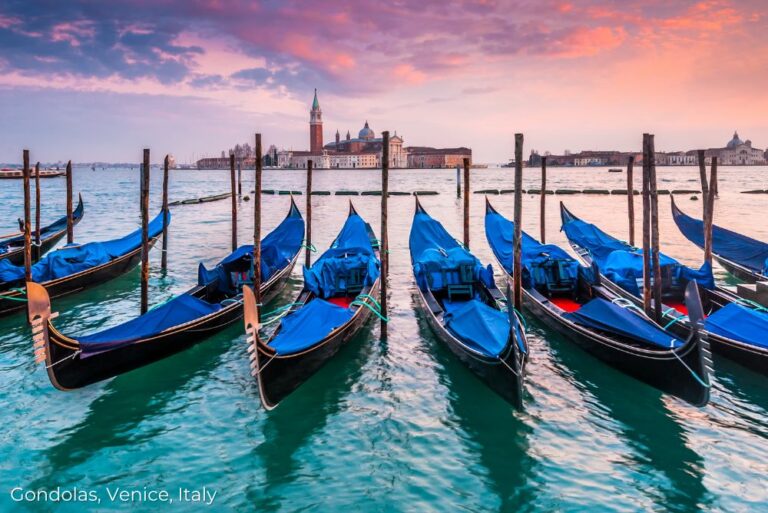 Highlights of Italy Venice Italy Gondolas 25May23