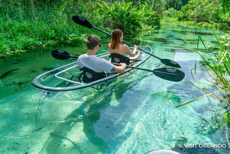 Kayaking clear waters Orlando Sustainable Florida 31May23