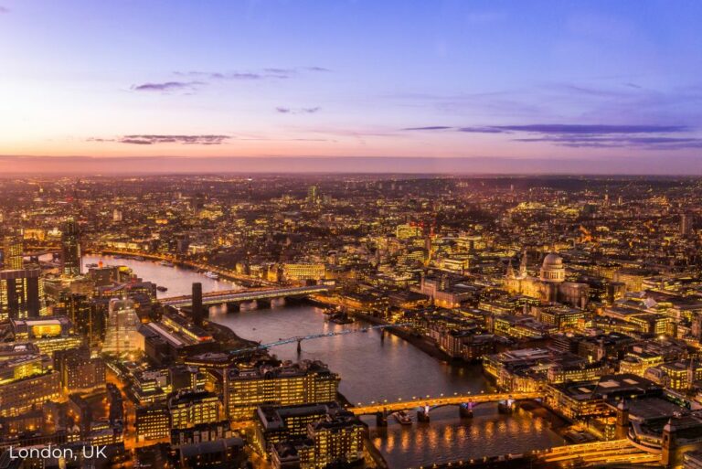 Lizzi's luxury edit_ Reasons to retrace your steps London UK aerial night 10May23
