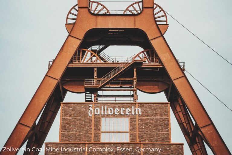 Sustainable attractions in Essen, Germany Zollverein Coal Mine Industrial Complex Pillar 16May23
