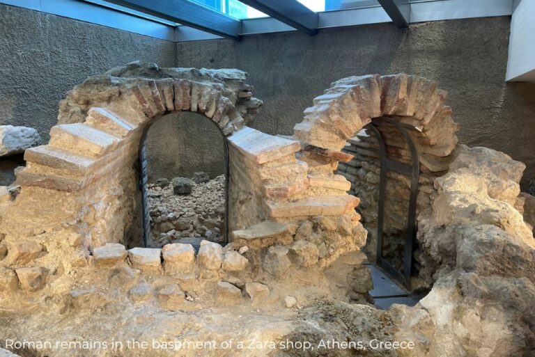 The Wonders of Athens Roman remains basement Zara shop 23May23