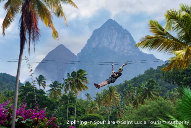 Ziplining in Soufrière Sustainable Saint Lucia 18Jul23