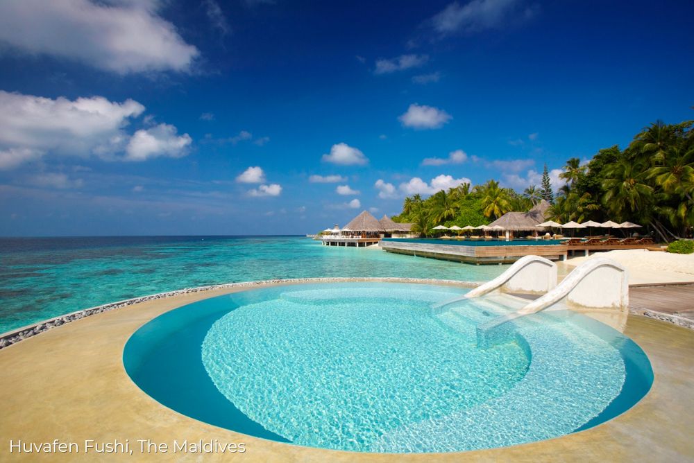 Lizzis Luxury Edit_ Fantastic Christmas Holiday Options Huvafen Fushi, the Maldives outdoor ocean front pool 30Aug23