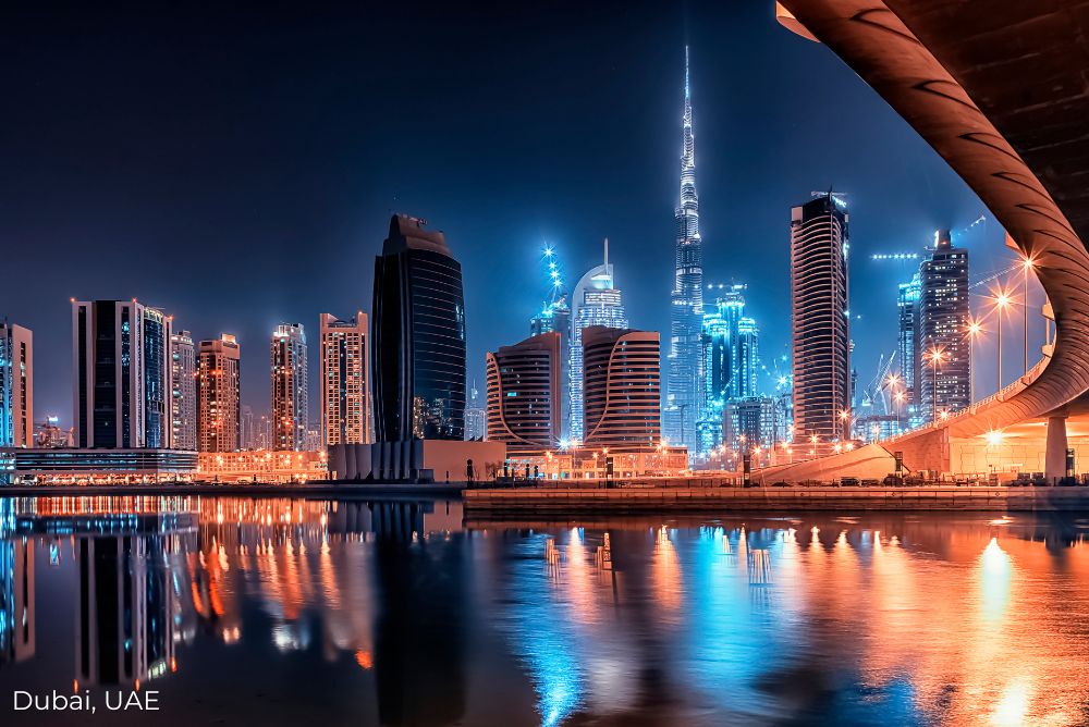 Dubai UAE nightscape 28Sep23