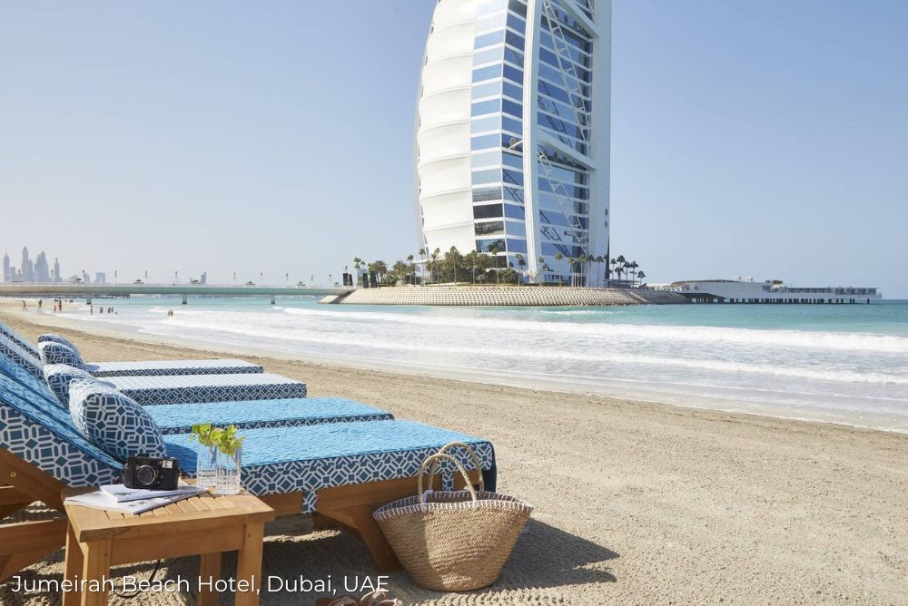 Jumeirah Beach Hotel, Dubai, UAE beach lounger 28Sep23