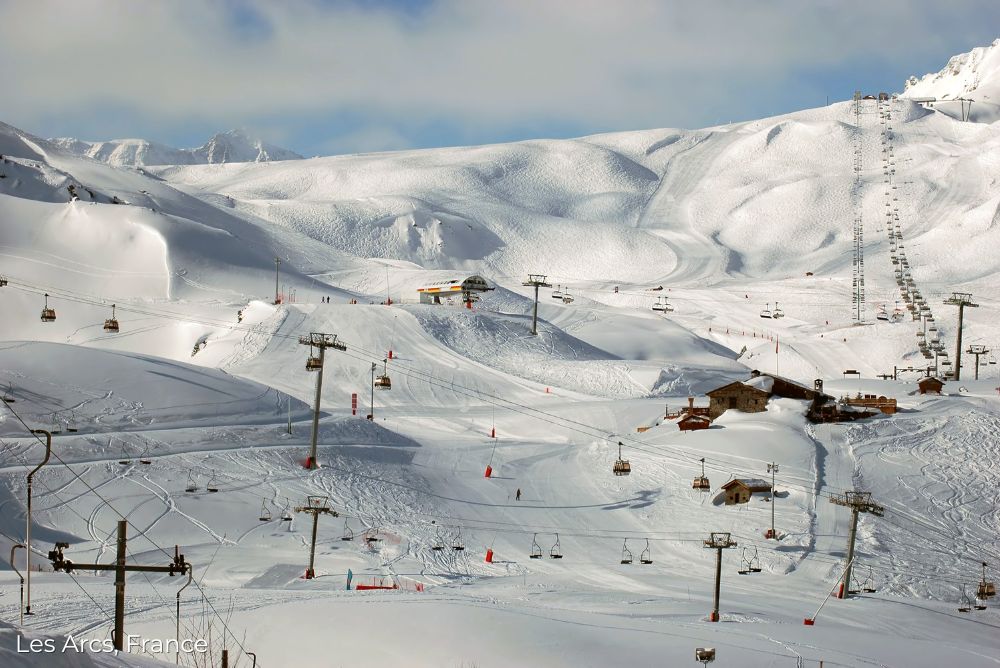 Les Arcs, France slopes and ski lifts 28Sep23