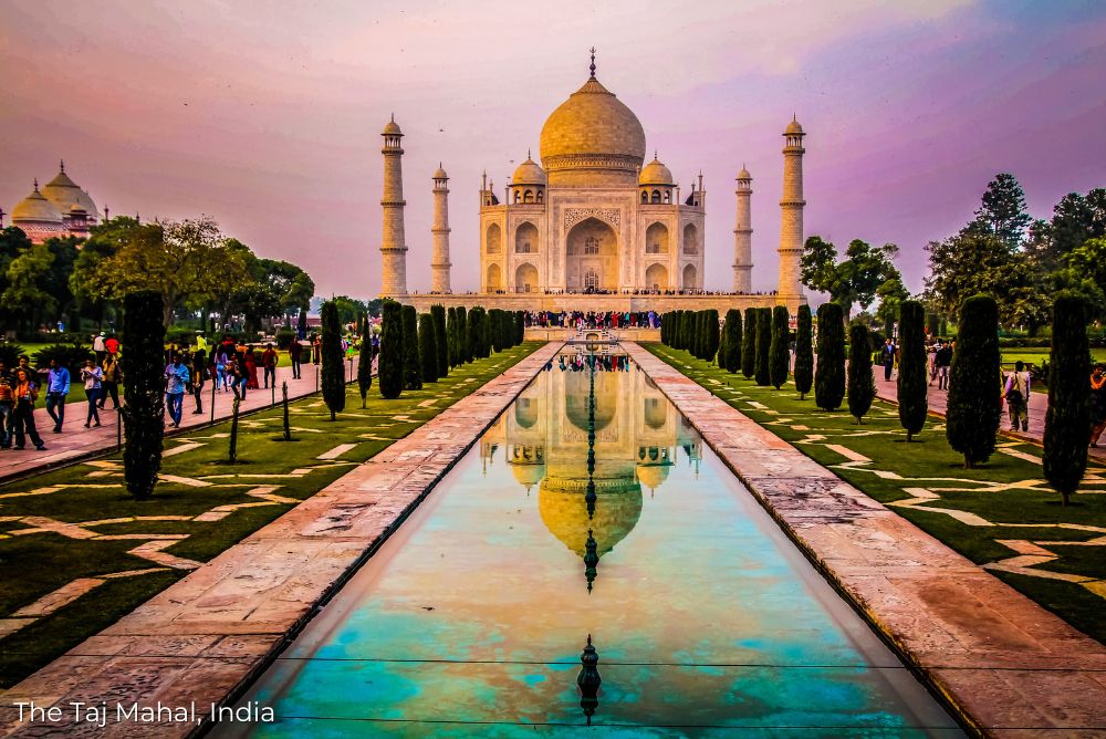 The Taj Mahal, India crowds sunset 12Oct23